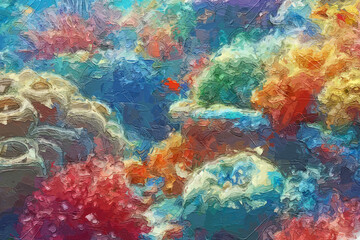 Oil paintings and various flowers, venomous snakes, monkeys, chrysanthemums, cats, dogs, and fish are beautiful