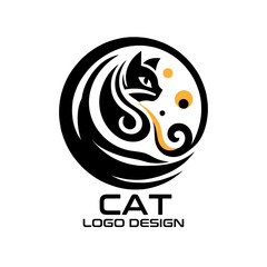 Cat Vector Logo Design