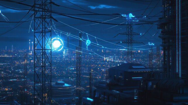 Cyberpunk Cityscape at Night