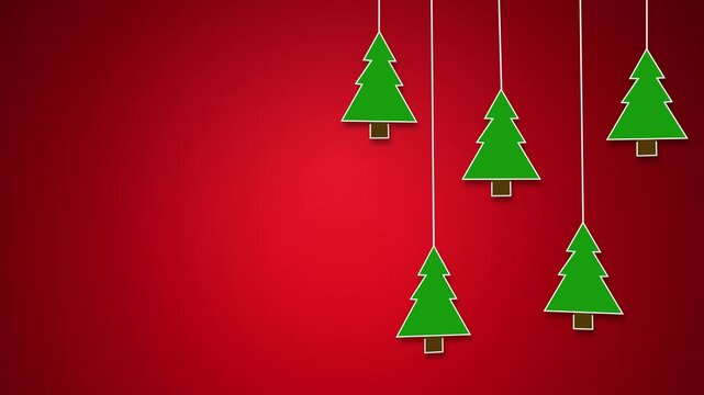 christmas animation with trees, christmas background, merry christmas