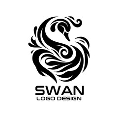 Swan Vector Logo Design