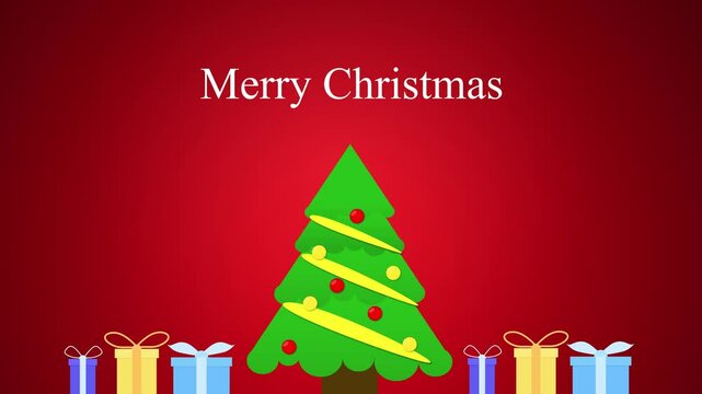 Christmas background animation with text Merry Christmas, Christmas background, Merry Christmas