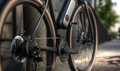 Obraz premium Advanced smart bike lock with app connectivity