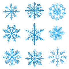 set of snowflakes