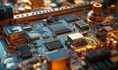 A close up of a piece of electronic equipment created with Generative AI technology