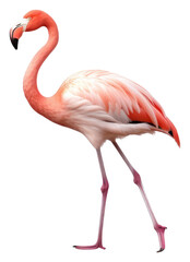 Obraz premium PNG Flamingo animal bird white background.