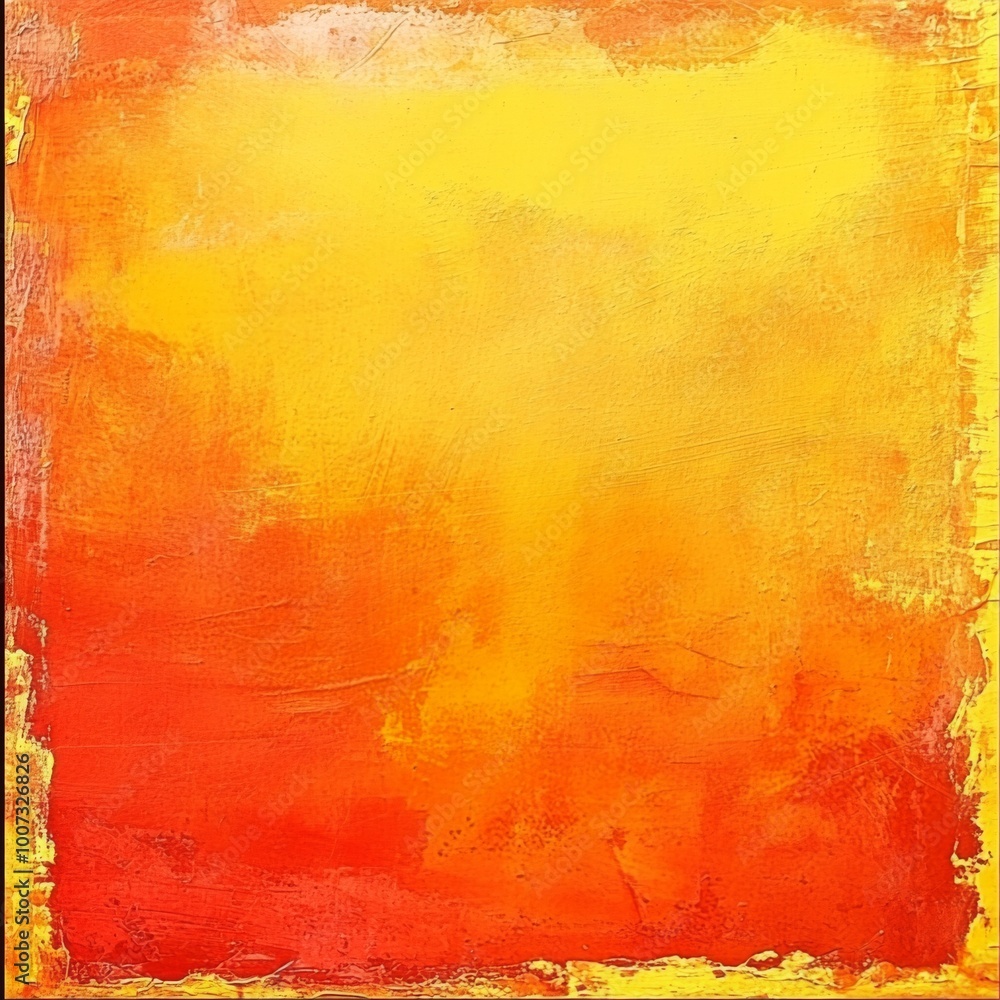 Poster a bright orange background accented with a vibrant yellow border creates a bold and energetic visual
