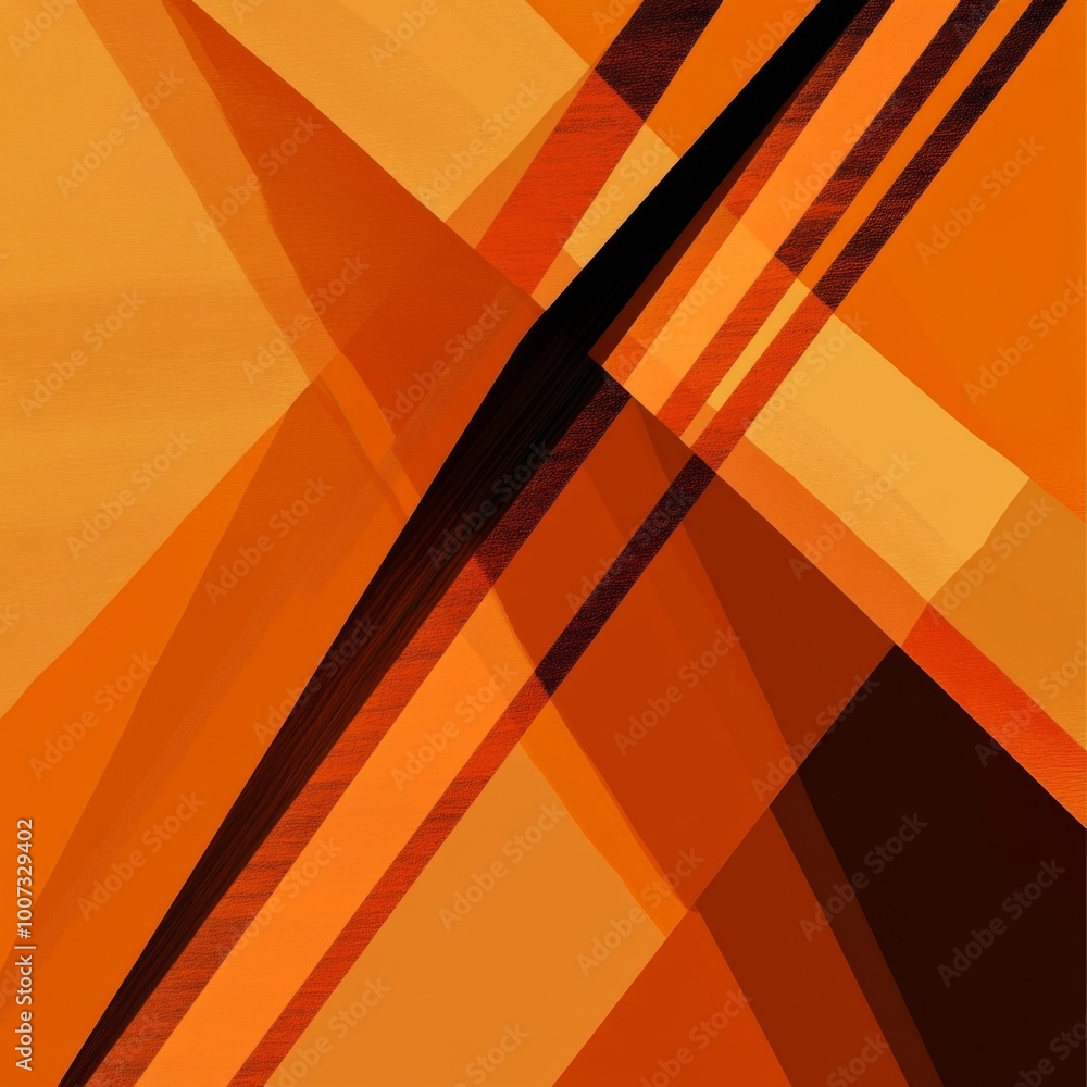 Poster a burnt orange autumn background design featuring lines and angles, creating a warm and inviting atm