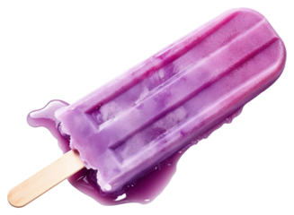 PNG Purple popsicle melting dessert cream creme.