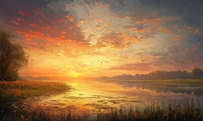 Fototapeta premium Summer sunrise