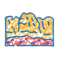 martian mountains mars planet doodle icon sketch vector. martian mountains mars planet sign. isolated symbol illustration