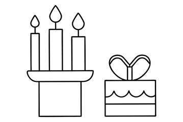 Celebrate Kwanzaa Candles and Gifts with Stunning Vector Illustrations for Festive Spirit and Joyful Gatherings
