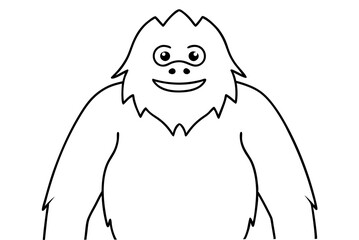 Friendly Yeti Smiling Vector Illustration for Fun and Whimsical Designs
