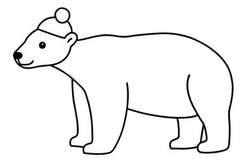 Fototapeta premium regal polar bear adorned with crown in vibrant vector style for animal lovers 