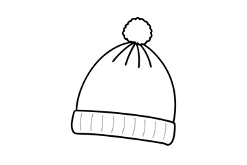 Cozy Vector Illustration of a Knitted Winter Hat with a Pom Pom for Your Winter Style
