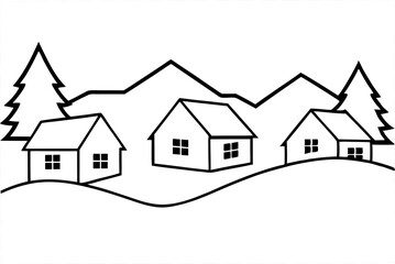 A Family of Snowflakes Dancing in the Winter Breeze Vector Illustration
