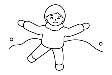 A child making a paper airplane vector illustration of creativity in action
