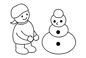 A child catching fireflies vector illustration in a magical evening scene
