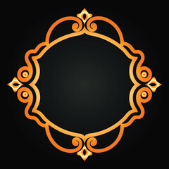 Decorative Vector Frames Golden Color