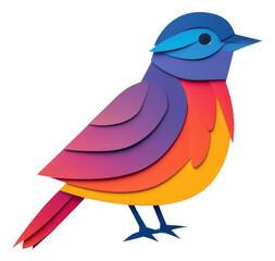 Obraz premium PNG Bird colorfull minimal animal art creativity.