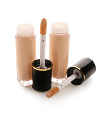 Modern concealers on white background