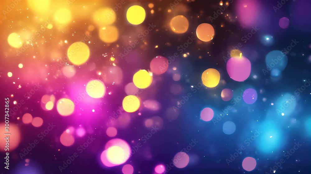 Poster a captivating display of colorful bokeh lights creating a dreamy and inspiring atmosphere, perfect f