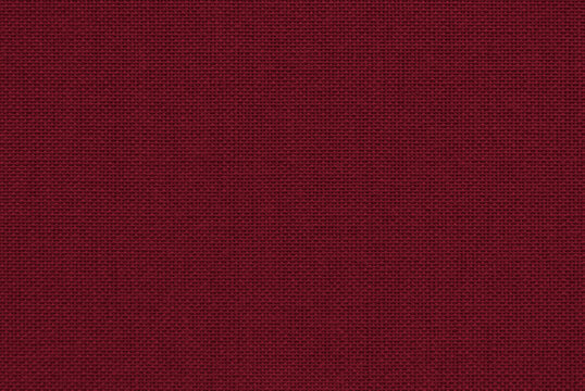 Dark red cotton canvas fabric texture as background