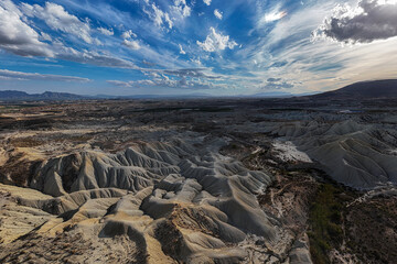 Aerial view of the Abanilla Desert, Murcia region, Spain