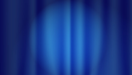 blue theater or cinema curtain with a spotlight in the middle. Realistic vector background