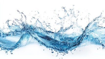 Obraz premium Water Splash with White Background