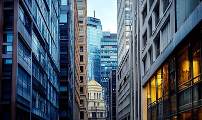 Fototapeta premium Cityscape of office buildings