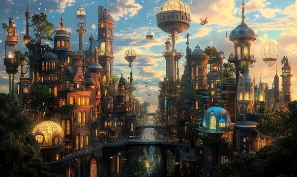 Cityscape kiber utopiya
