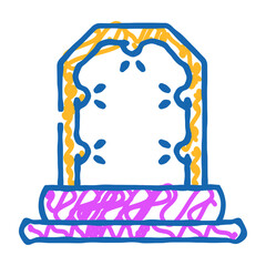 decontamination shower nuclear energy doodle icon sketch vector. decontamination shower nuclear energy sign. isolated symbol illustration