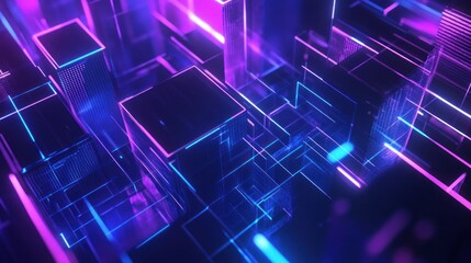 Obraz premium Neon Cityscape