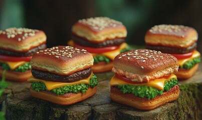 toy burgers and sandwiches