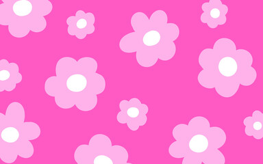 Flores redondas minimalistas rosas para decoraci&oacute;n