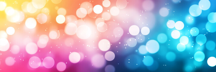 Obraz premium Abstract colorful bokeh background with blurred lights