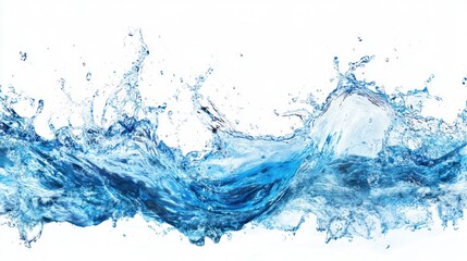 Water Splash with White Background