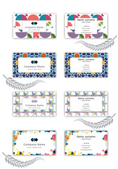 Print an elegant business card template set.