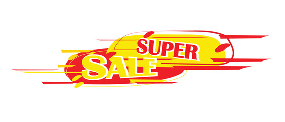 super sale vector isolated sticker icon illustration