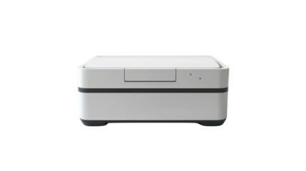 Compact portable Bluetooth printer on white background