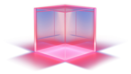 PNG Cube background light neon illuminated.