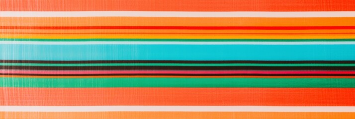  A vibrant Mexican blanket featuring traditional stripes, perfect for Cinco de Mayo and Dia de los Muertos celebrations