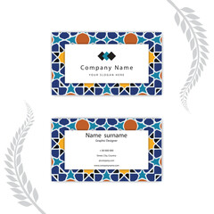 Print Flat design mosaic business card.