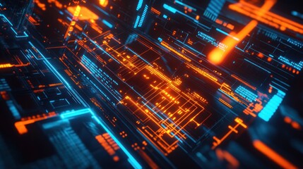 Fototapeta premium Abstract Futuristic Technology Background