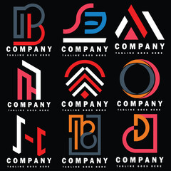 Free vector set of company logo design