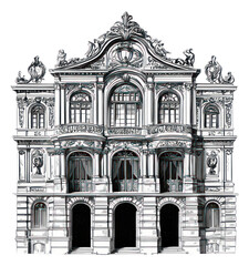 Fototapeta premium PNG An opera house architecture illustration building.