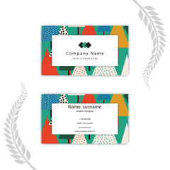 Print Abstract painted business card template.