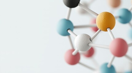 Obraz premium 3D Molecular Structure: Abstract Science Background
