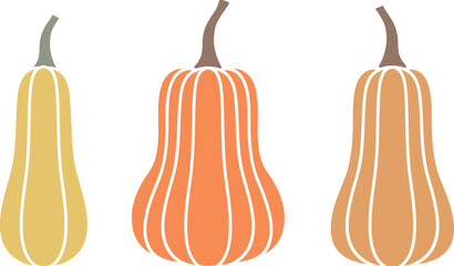 Pumpkin logo. Isolated pumpkin on white background